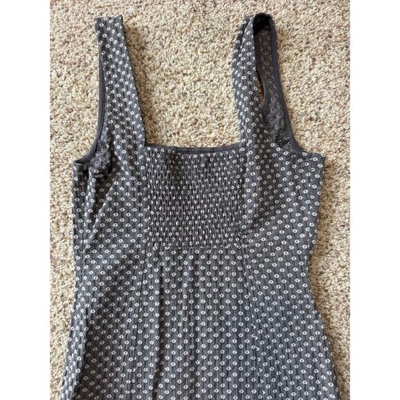 Urban Outfitters Folly Fitted Notched Mini Dress, Gray pattern, size Medium - Picture 7 of 8